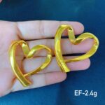 18K Saudi Gold EF Open Heart Pendant (2.4g)