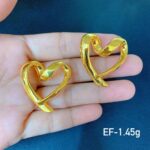 18K Saudi Gold EF Open Heart Pendant (1.45g)